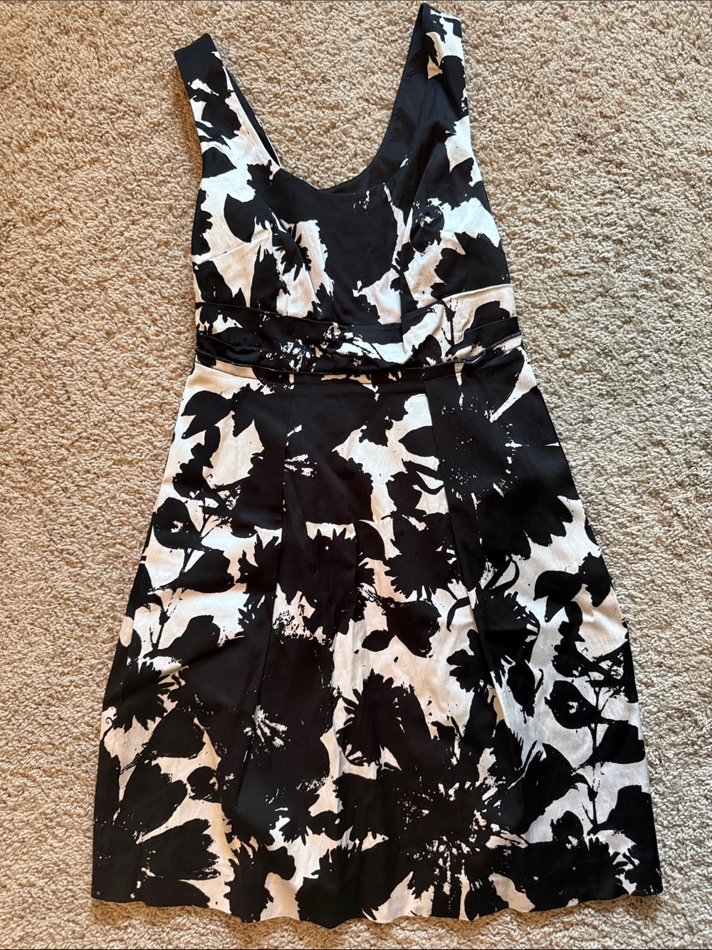 Ann Taylor Factory Black and White Floral Mini Dress